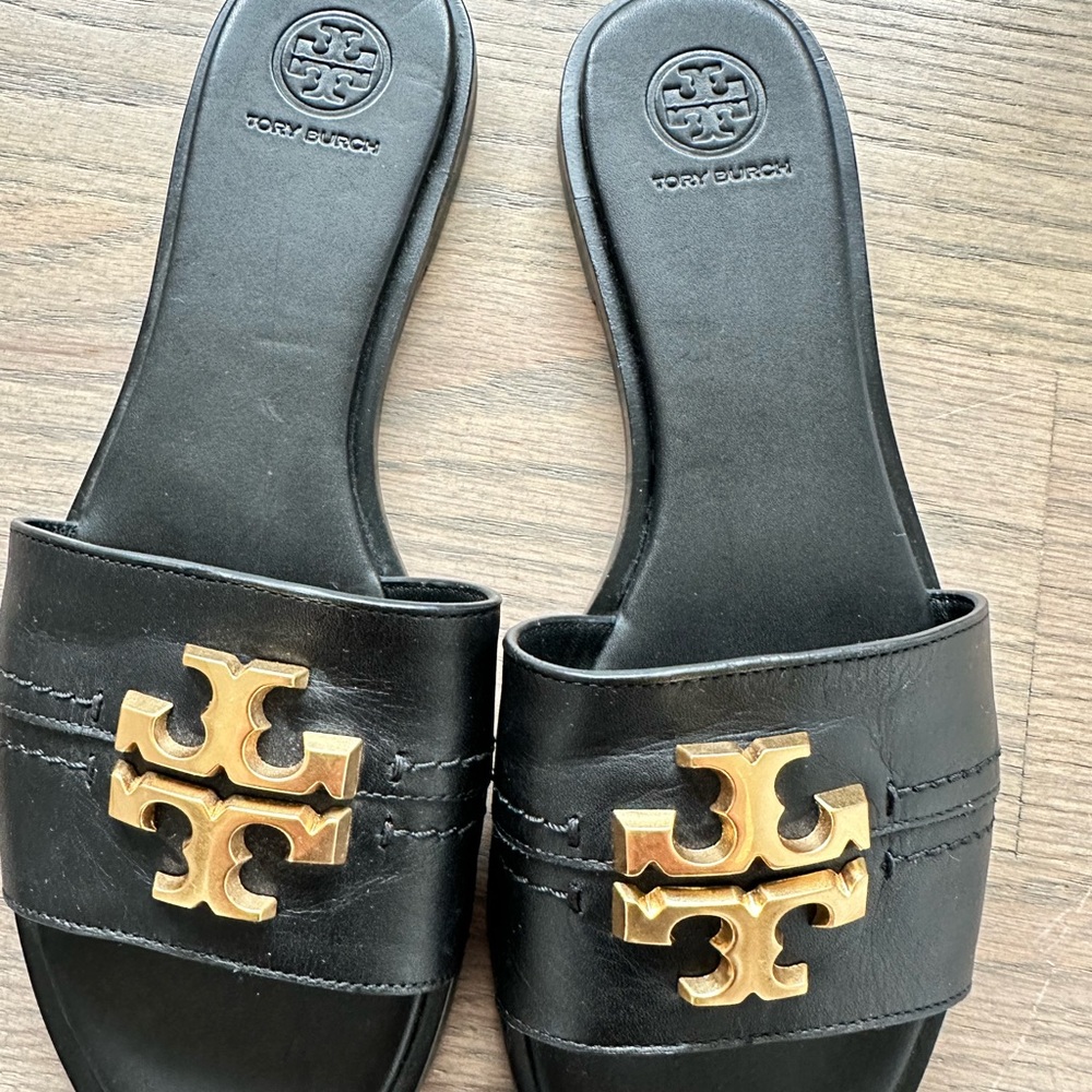 Tory Burch Every Leather Slide,  Black